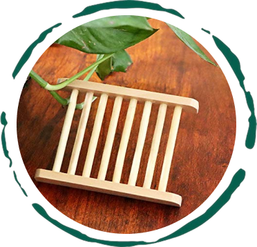 4-Pack Bamboo Soap Dish